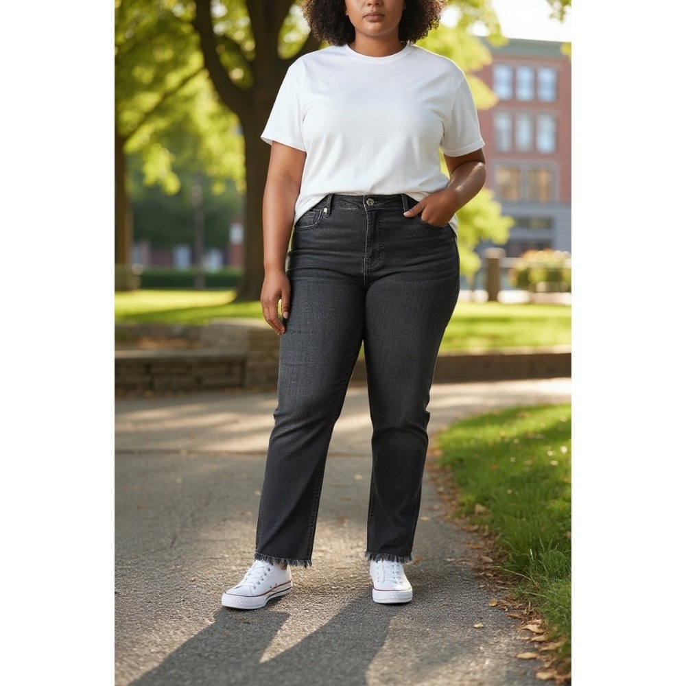Old Navy Womens Jeans Size 14 High-Rise Slouchy Straight Leg Secret Slim
